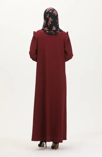 Rüschen-Abaya 1055-03 Weinrot 1055-03