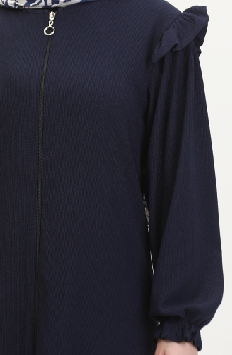 Abaya à Froufrous 1055-05 Bleu Marine 1055-05