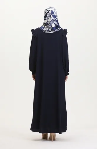 Abaya à Froufrous 1055-05 Bleu Marine 1055-05