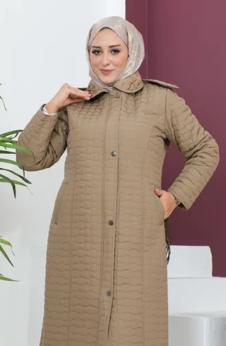 Großer Steppmantel Mit Kapuze 5072-04 Nerz 5072-04
