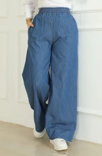 Tencel Elastic Waist Jean 7568-02 Blue 7568-02