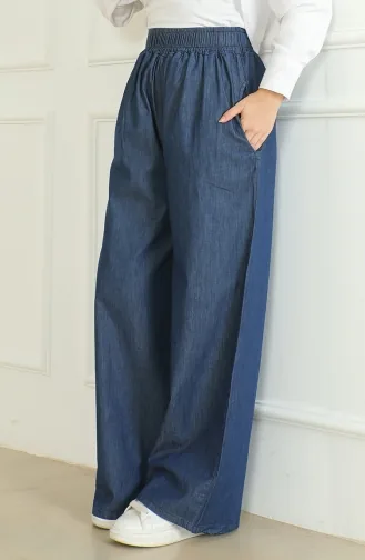 Tensel Jeansbroek Met Elastische Taille 7568-03 Marineblauw 7568-03