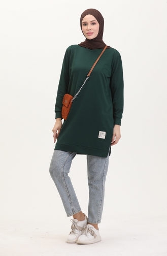Slit Sports Tunic 0529-02 Emerald Green 0529-02