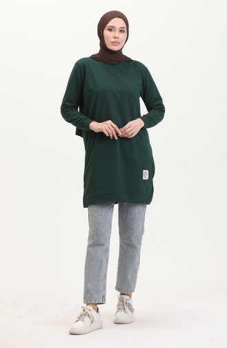 Slit Sports Tunic 0529-02 Emerald Green 0529-02
