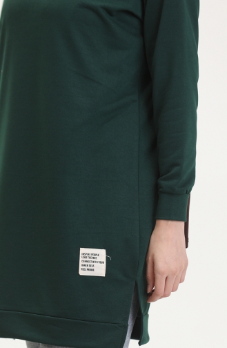 Slit Sports Tunic 0529-02 Emerald Green 0529-02