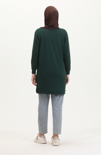 Slit Sports Tunic 0529-02 Emerald Green 0529-02