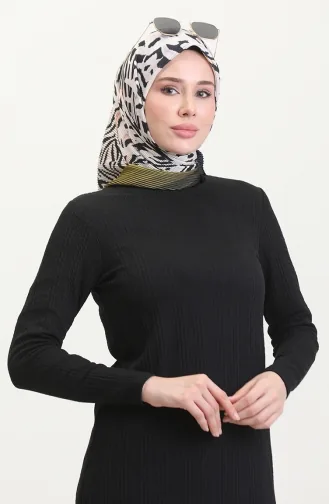 تونيك بتصميم ملتوي 10344-01 لون أسود 10344-01