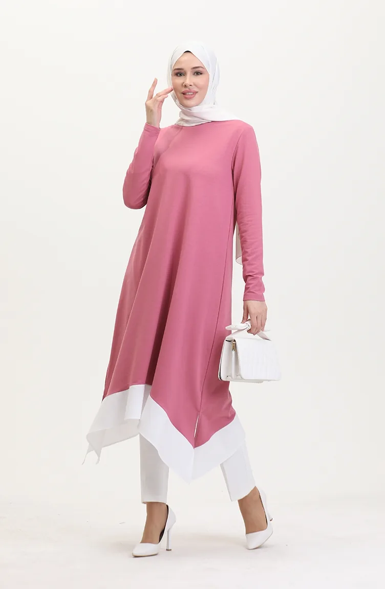 Tunique Jupe Garnie 10508-01 Rose Poudré 10508-01