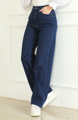 Pantalon Jeans Palazzo 2929-05 Bleu Marine 2929-05