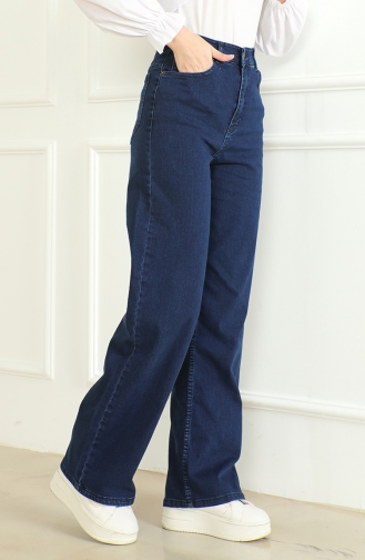 Pantalon Jeans Palazzo 2929-05 Bleu Marine 2929-05