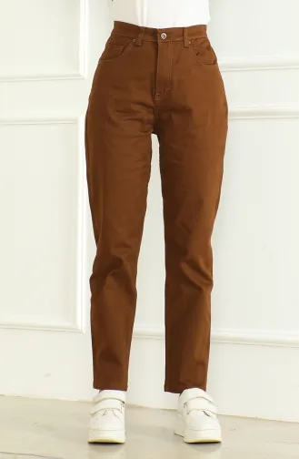 Momjean Salaş Kot Pantolon 5304-01 Kahverengi