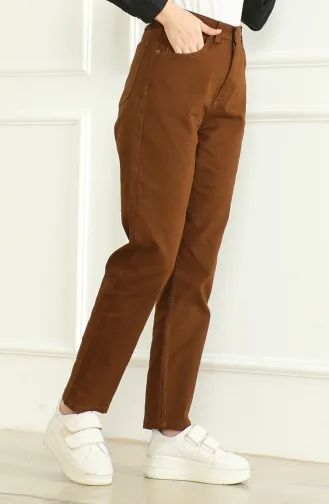 Momjean Salaş Kot Pantolon 5304-01 Kahverengi