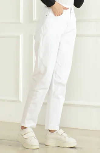 Momcin Loose Jeans 5304-02 Weiß 5304-02