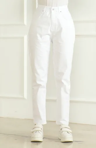 Momcin Loose Jeans 5304-02 Weiß 5304-02