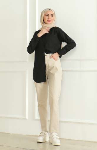 Loose Mom Jeans 5304-04 Stone 5304-04