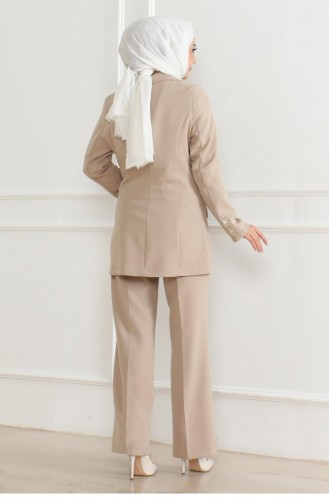 Vest Drievoudig Pak Beige 19222 15318