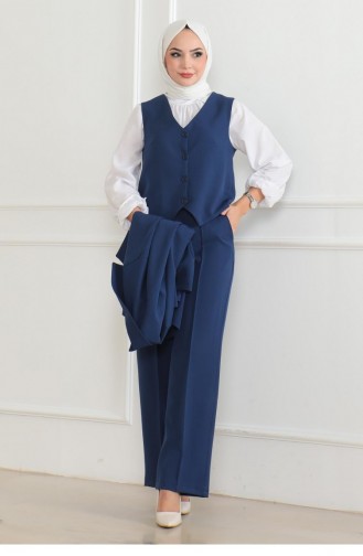 Weste Dreieranzug Indigo 19222 15320