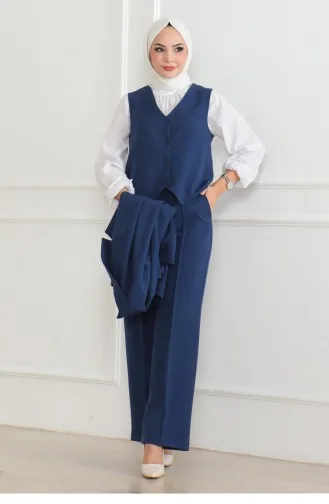 Weste Dreieranzug Indigo 19222 15320