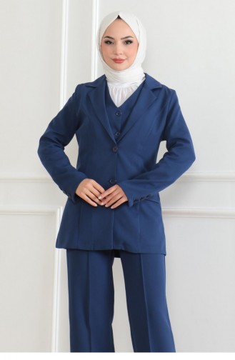 Weste Dreieranzug Indigo 19222 15320