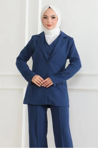 Weste Dreieranzug Indigo 19222 15320