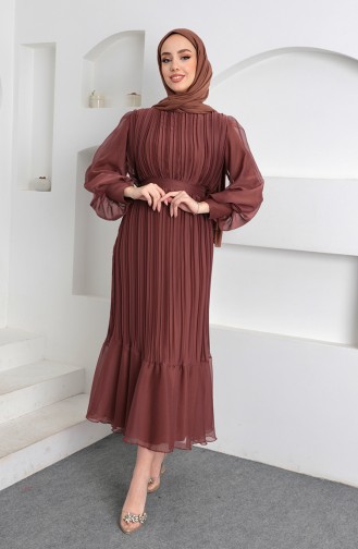 Plissiertes Janjan-Abendkleid 5510-04 Kupfer 5510-04