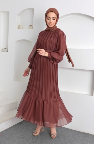 Plissiertes Janjan-Abendkleid 5510-04 Kupfer 5510-04