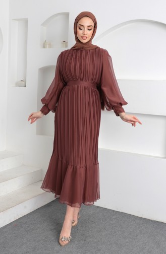 Plissiertes Janjan-Abendkleid 5510-04 Kupfer 5510-04