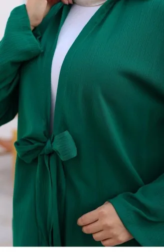 Ensemble Kimono Détaillé à Nouer Vert 1225 615
