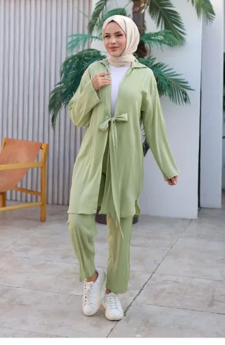 Ensemble Kimono Avec Lien à Nouer Vert Menthe 1225 616