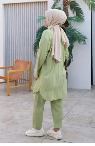 Ensemble Kimono Avec Lien à Nouer Vert Menthe 1225 616