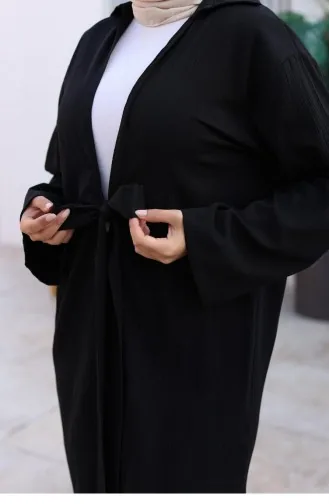 Tie Detail Kimono Suit Black 1225 617