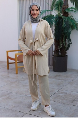 Krawatten-Kimono-Set Beige 1225 624