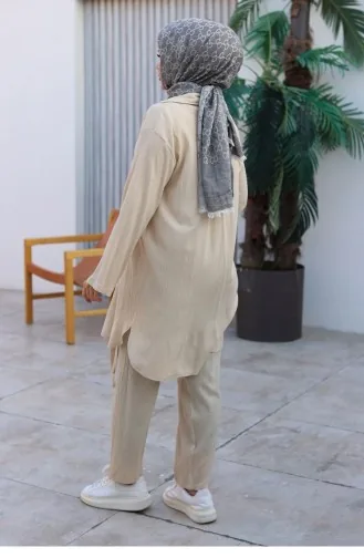 Krawatten-Kimono-Set Beige 1225 624