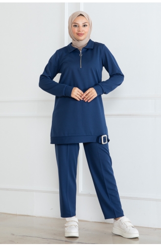 Ensemble Hijab Demi Fermeture 1099-05 Indigo 1099-05