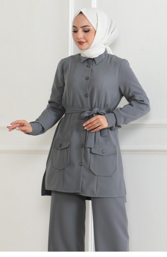 Costume Détail Boutons Gris 19223 15325