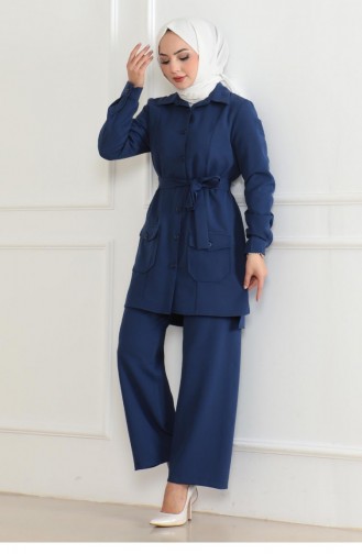 Costume Détail Boutons Indigo 19223 15328