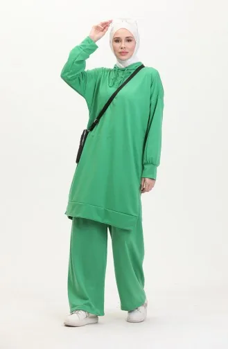 Ensemble Survêtement A Capuche 0057-10 Vert 0057-10