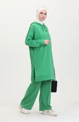 Ensemble Survêtement A Capuche 0057-10 Vert 0057-10