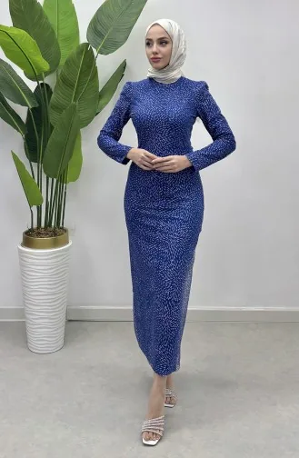 Zilverachtige Tule Avondjurk 5517-01 Saks 5517-01