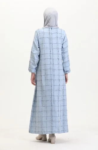 Tweed Plaid Dress 0531-02 Baby Blue 0531-02