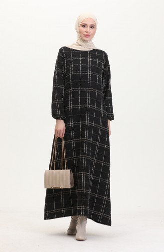 Tweed Plaid Dress 0531-05 Black 0531-05