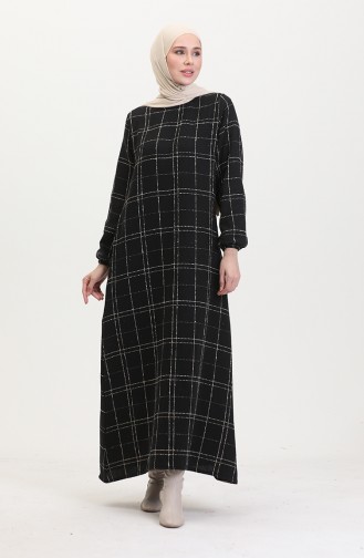 Tweed Plaid Dress 0531-05 Black 0531-05