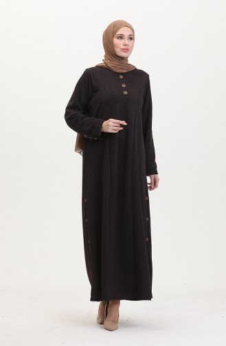 Plus Size Button Detail Dress 0533-01 Purple 0533-01