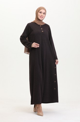 Plus Size Button Detail Dress 0533-01 Purple 0533-01