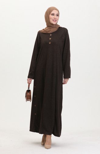 Rauchgrau Hijab Kleider 0533-02