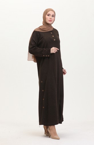 Rauchgrau Hijab Kleider 0533-02