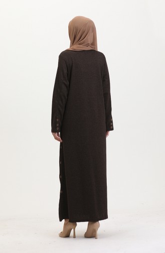 Rauchgrau Hijab Kleider 0533-02