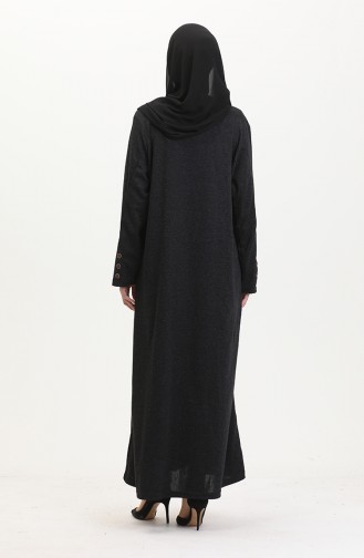 Plus Size Button Detail Dress 0533-04 Black 0533-04