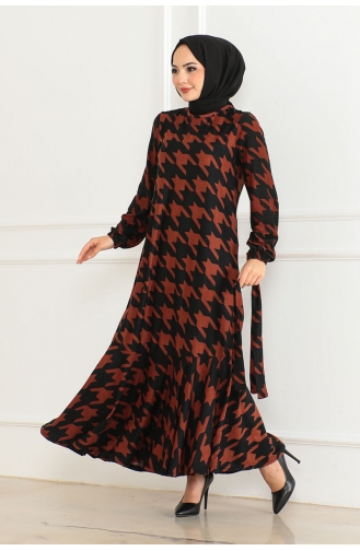 Jurk Met Patroon En Volantrok 3151-03 Taba 3151-03
