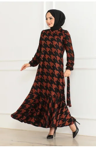 Jurk Met Patroon En Volantrok 3151-03 Taba 3151-03